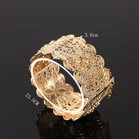 arabian woman robe cuff bracelet moroccan jewelry wedding gifts for women dubai bridal gold plated bracelet can open
