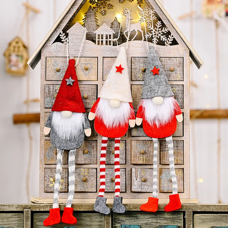 

3 шт./компл., Рождественская Кукла-гном, украшения для рождественской елки, новый год 2023, искусственные украшения для дома, рождественские подарки