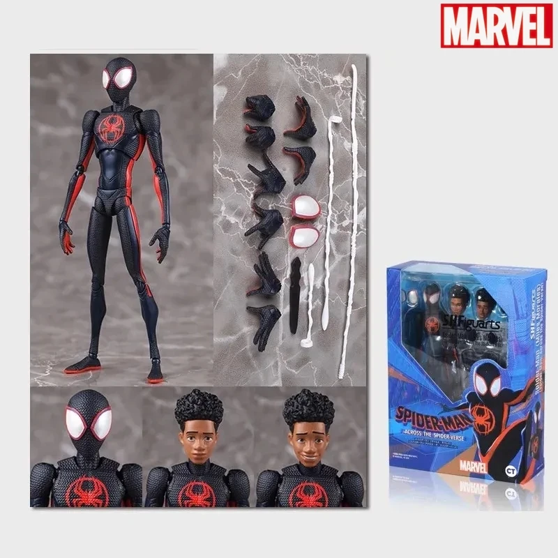 

Miles Morales Gwen Anime Marvel Spider-man Action Figures Figuarts Shf Spider-verse Spiderman Figure Pvc Figurine Model Toys