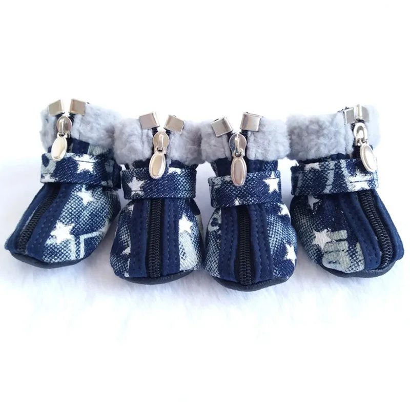 

For Dog Snow Product York Winter Pet Teddy Dog Small For Cotton Accessories Shoes Boots Pomeranian Warm Socks Chihuahua Non Slip