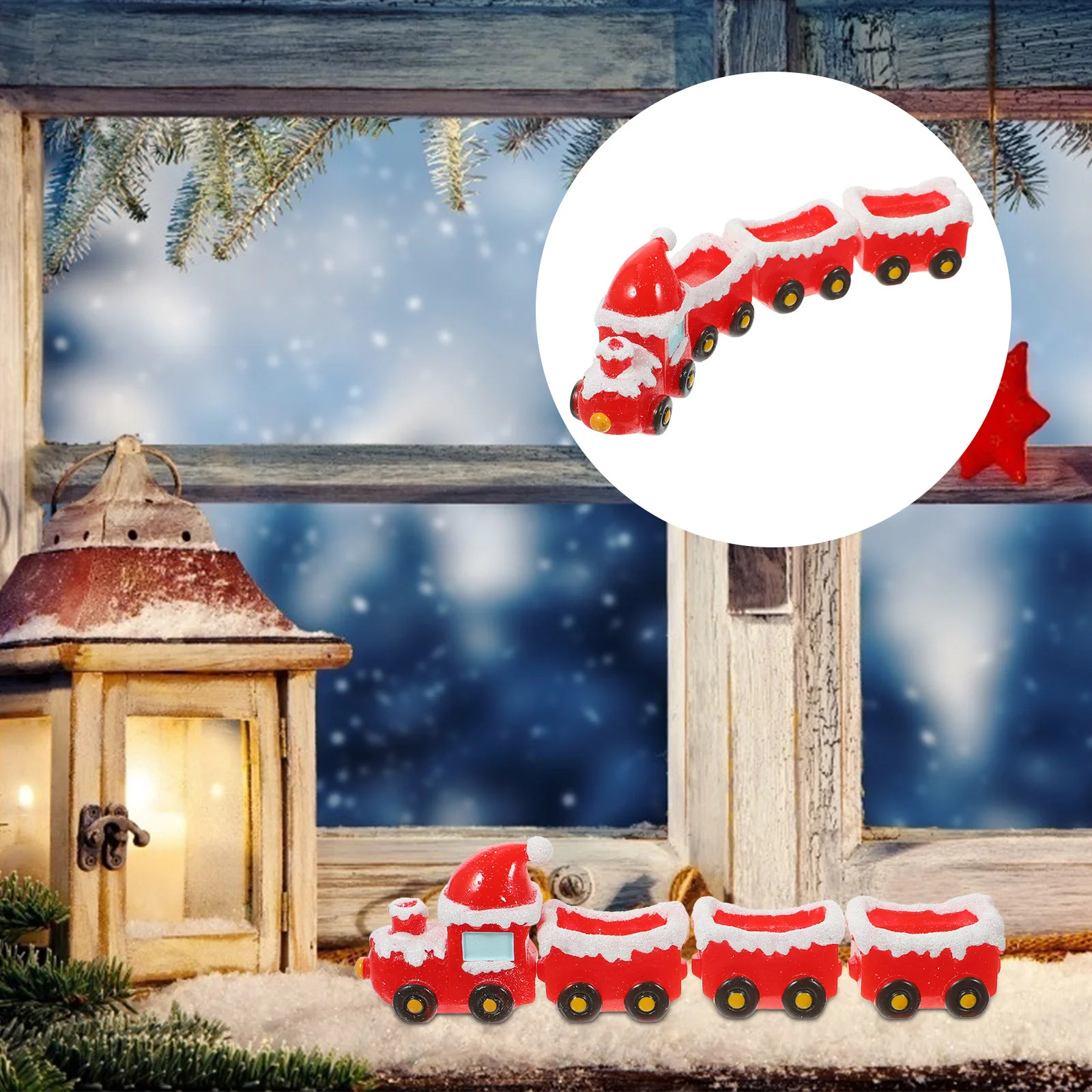 

1 Set Christmas Village Accessories Miniature Christmas Decor Mini Figurines Accessories