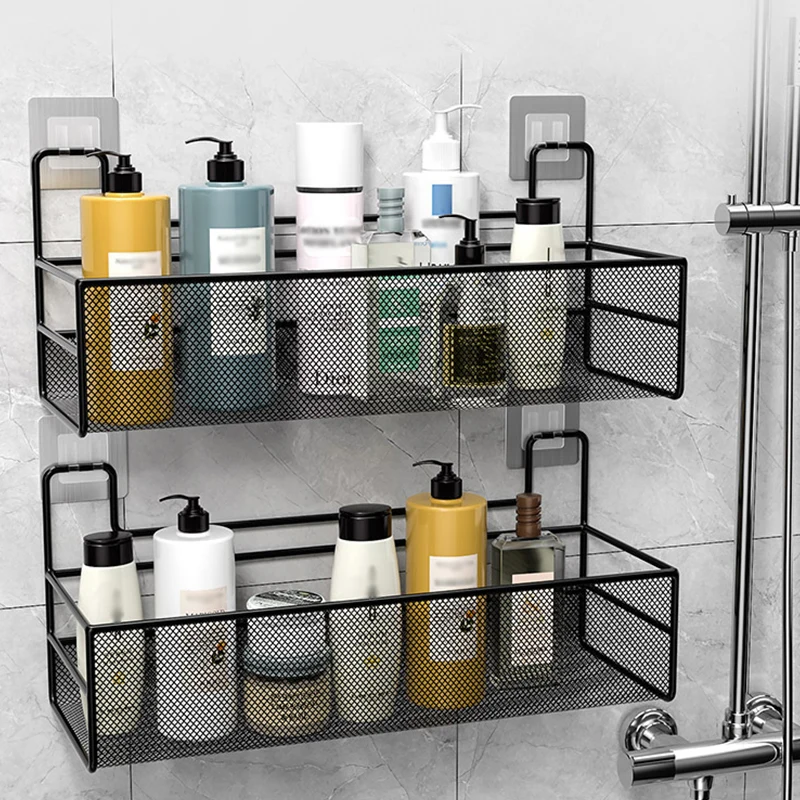 

Bathroom Shelf Iron Shelf Punch Corner Frame Kitchen Bathroom Shower Shelf Wrought Shampoo Storage Shelf Accessories