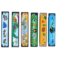 16 holes cute harmonica musical instrument educational toys cartoon pattern kids wind instrument children gift kids