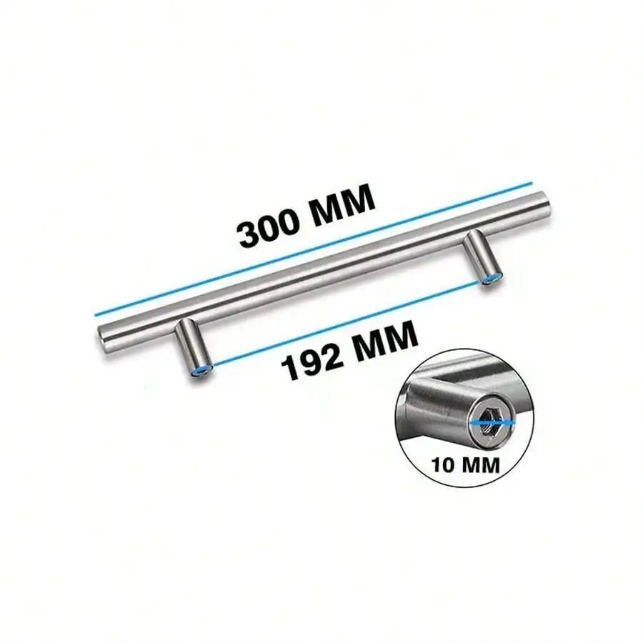 

Металлическая ручка для шкафов серебристого цвета