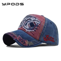 shark mens and womens baseball caps washed cotton bulls head embroidered hat old hats outdoor driver caps chapeau snapback