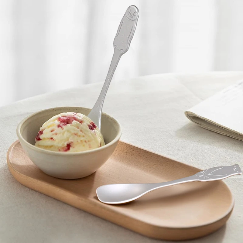 Японская Самотонущаяся Серебряная Десертная Ложка Алюминиевая Креативная Милая