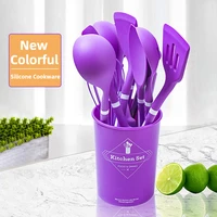 obelix silicone kitchen ware non stick set colourful cooking utensils tools heat resistant soup spoon kitchen tools accessories
