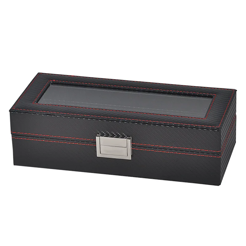 5/10 Mesh PU Leather/Carbon Fiber Luxury Watch Box Jewelry Storage Box Watch Organizer Ring Bracelet Gift Display /Watch Holder