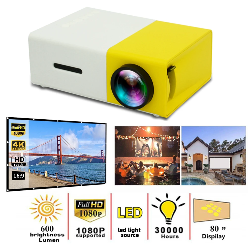 

LED Portable Projector Native Supported Home HDMI Theater hd 1080p Mini Outdoor Movie Proyectors home led portable projector