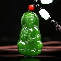 natural jade green hand carved guanyin pendant fashion boutique jewelry men and women necklace gift accessories
