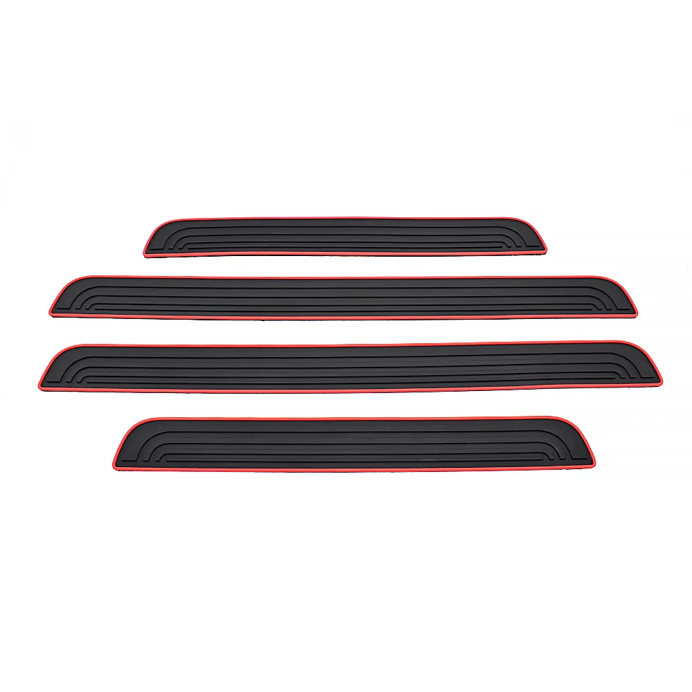 

4 шт. резиновые накладки на пороги автомобиля, черные защитные накладки на дверные панели, защитная накладка, защита от царапин, внешние детали, аксессуары для декора автомобиля