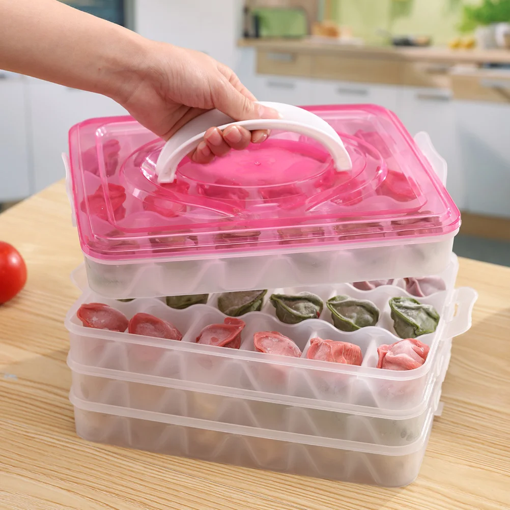 

Dumpling Box Storage Organizer Container Holder Freezer Containers Case Vegetable Cheese Bins Butter Refrigerator Kitchen Fridge