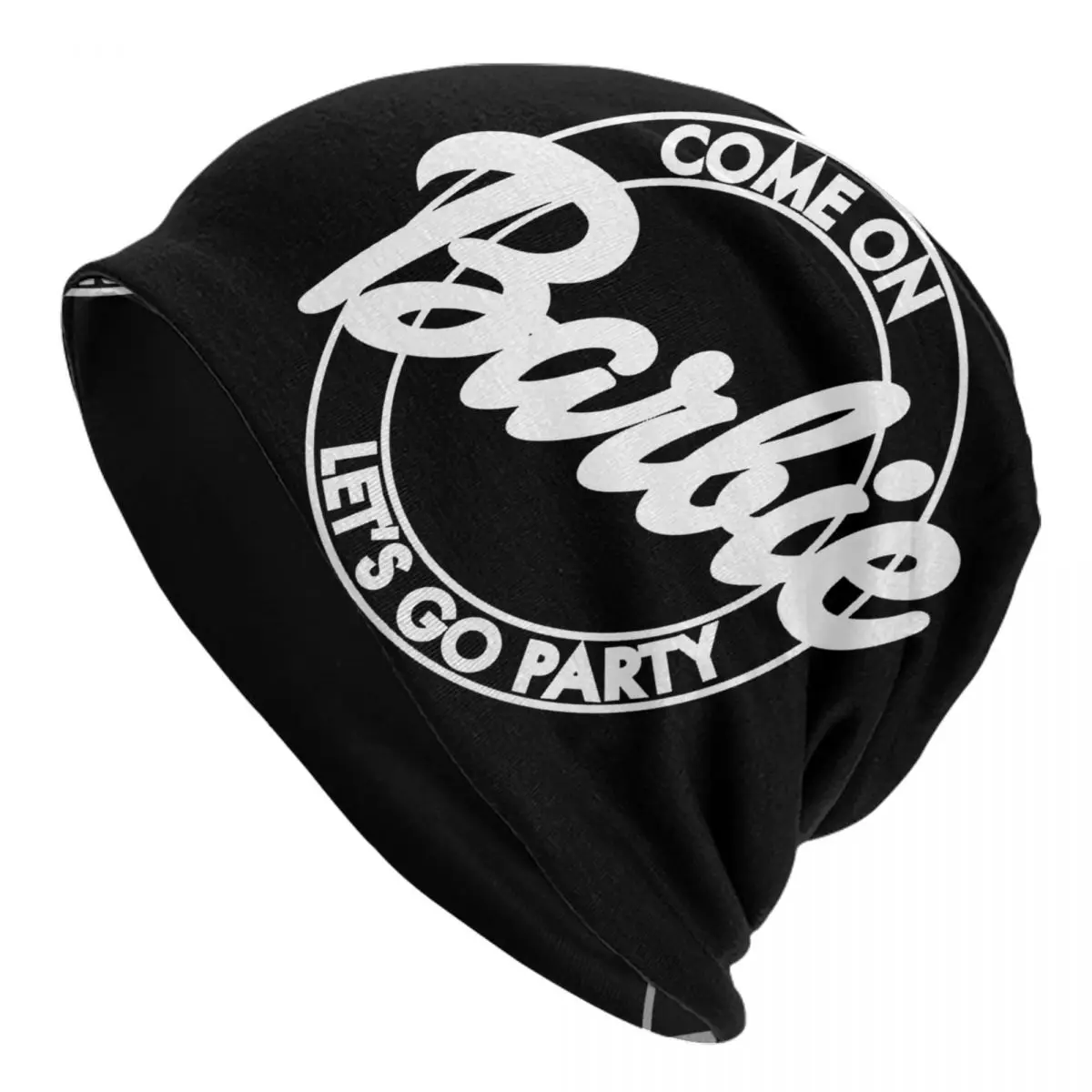 

Come On Barbi Let's Go Party Girl Skullies Beanies Hats Summer Winter Goth Men Women Street Caps Warm Dual-use Bonnet Knit Hat