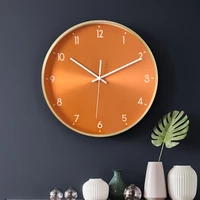 bedroom metal wall clock modern design round living room chic wall watch classic simple art stylish wanduhr home decorating