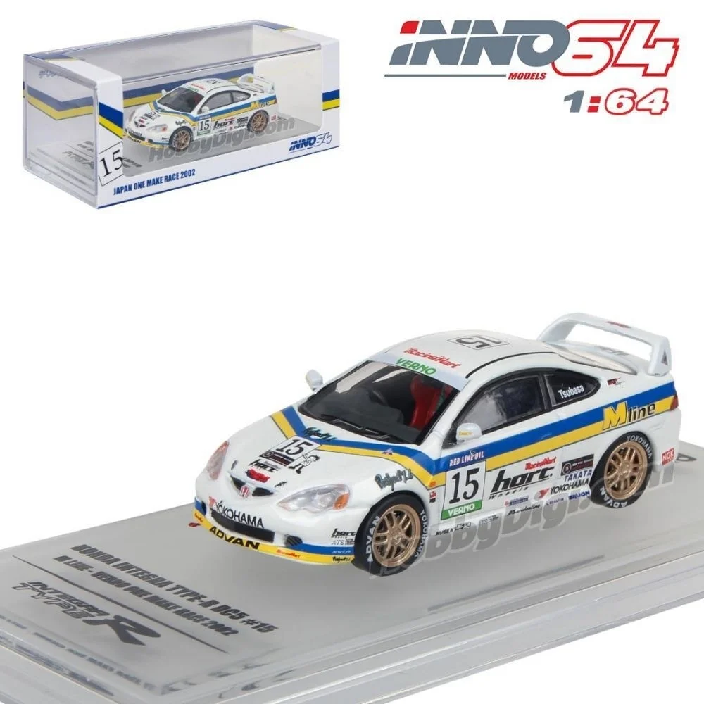 

Inno 1/64 Integra Type-R DC5 Verno One Make Race #15 Коллекционная модель автомобиля, лимитированная коллекция, хобби-игрушки