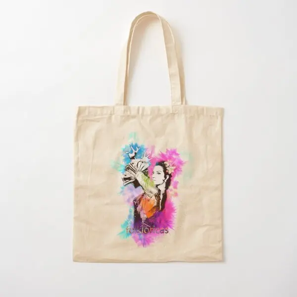 

Lola Flores Whirlwind цветная хлопчатобумажная Холщовая Сумка, повседневная дорожная сумка-тоут, дизайнерская зеркальная многоразовая Складная женская сумка