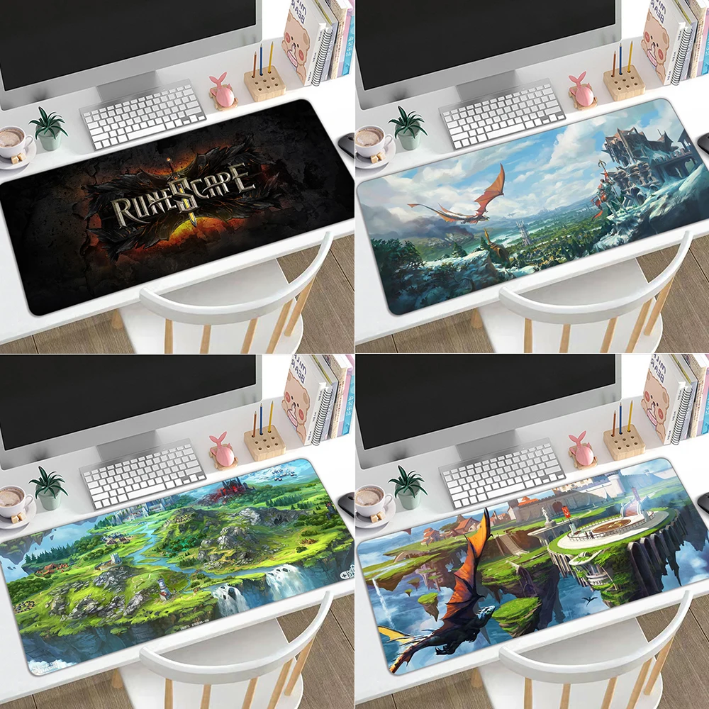 

Runescape Pad Large Black Gaming Mouse Pad Big Mousepad Gamer Rubber Keyboard Mats Desk Pad Non-slip Mat Table Mausepad Carpet
