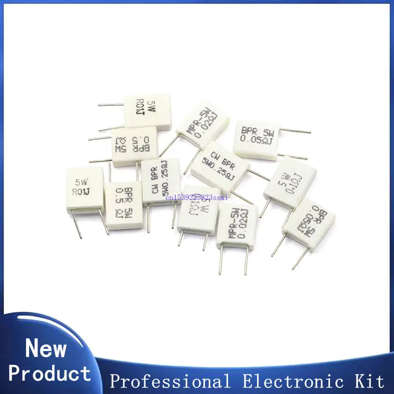 

10pcs BPR56 5W Non-inductive Ceramic Cement Resistor 0.01 0.015 0.02 0.03 0.05 0.1ohm 0.12R 0.15R 0.22R 0.25R 0.3R 0.47R 0.5R