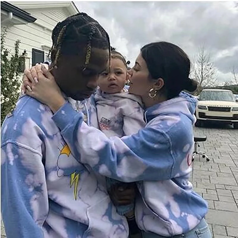 

Travis Scott Astroworld Birthday Party Hoodie Tie Dye Sweatshirt Travis Scott Hip Hop Rap Astroworld 3D Foam Print Men Pullover