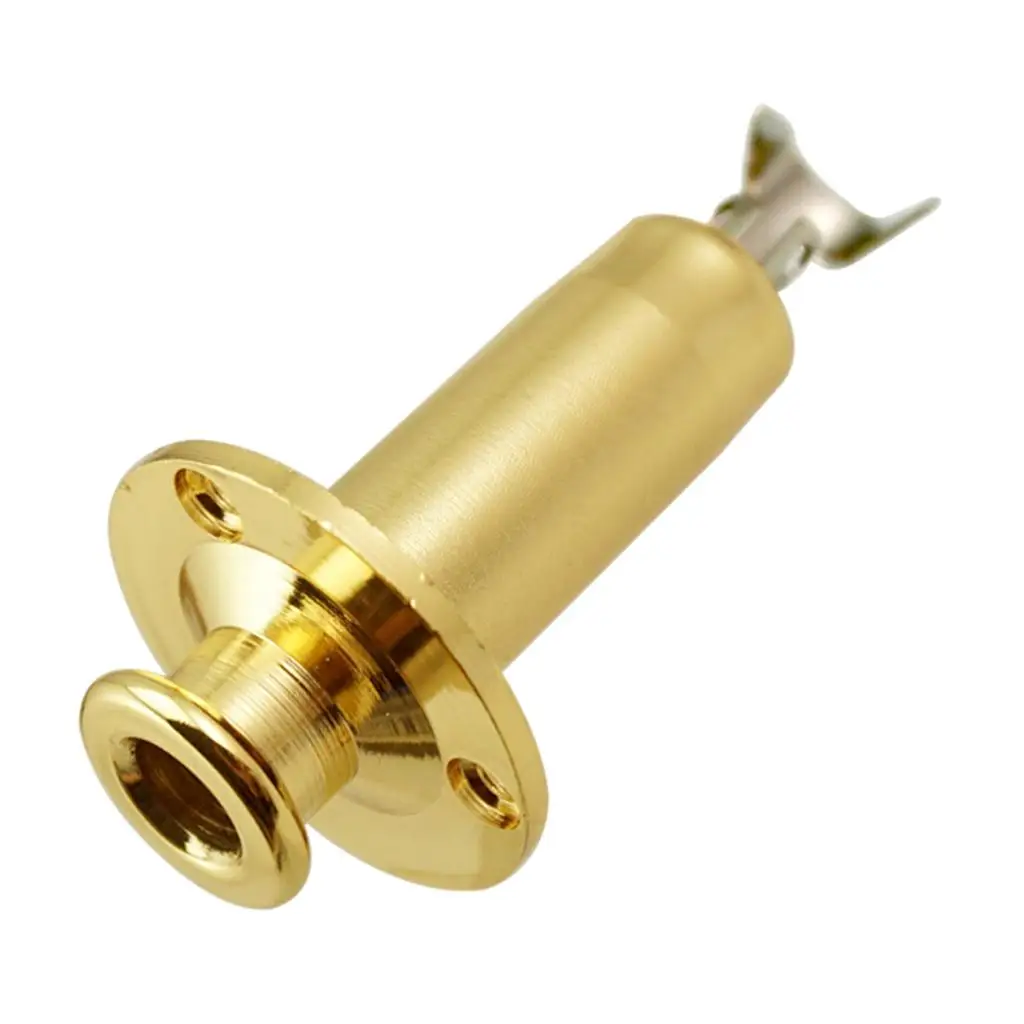 

Brass 1/4" Strap End Pin Output Input For Electric Guitar Bass