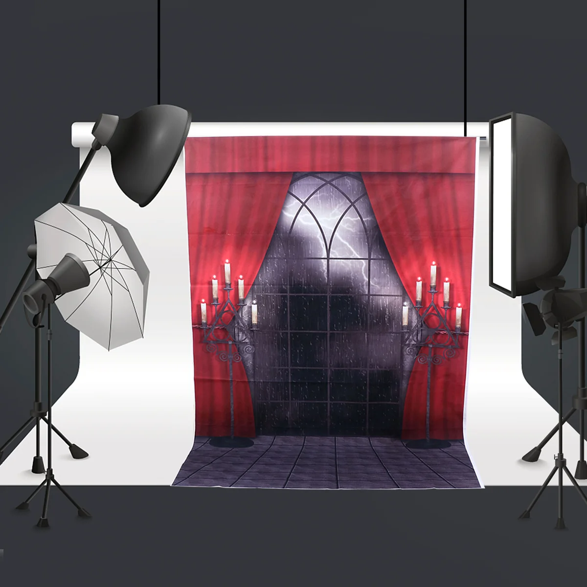 

Backdrop Background Photo Backdrops Theme Fabric Decorationswall Graveyard Photography Picture Parties Booth Studio Scary Castle