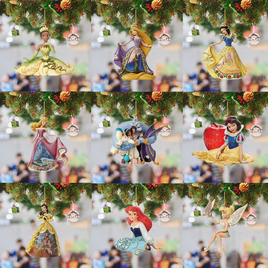 

Christmas Hanging Ornaments Pendant Xmas Tree Decoration Disney Princess Pendant Gift Frozen Snow White Belle Jasmine Jasmine