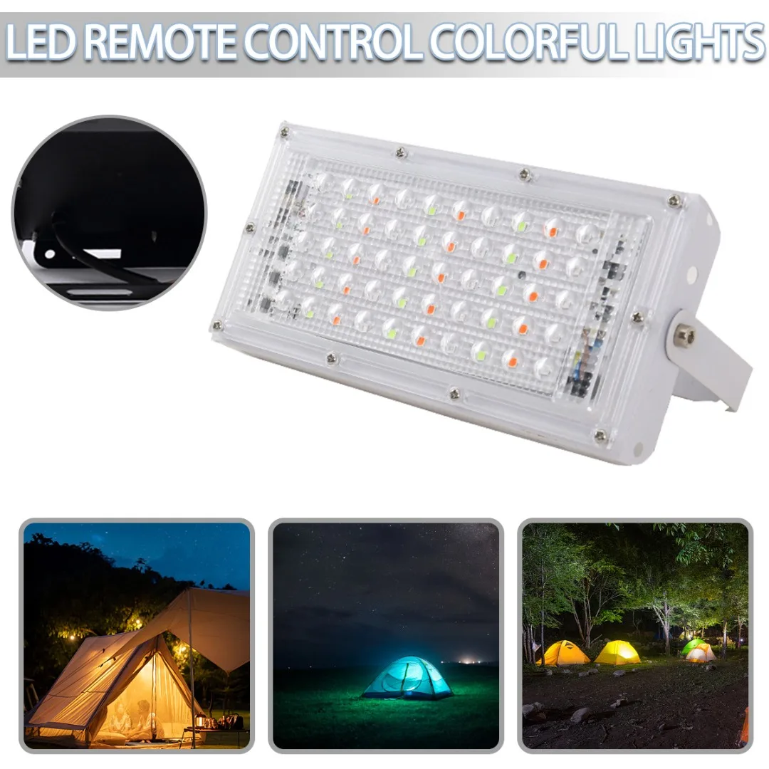 

50W RGB LED Flood Light IP65 Waterproof Reflector LED Street Lamp Color Changing Floodlights Outdoor Spotlight Accessories