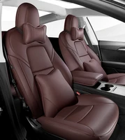 model 3 luxury modify custom auto zubehor sitzbezug 3d 5d pu leather luxury car seat protector kits covers full set for