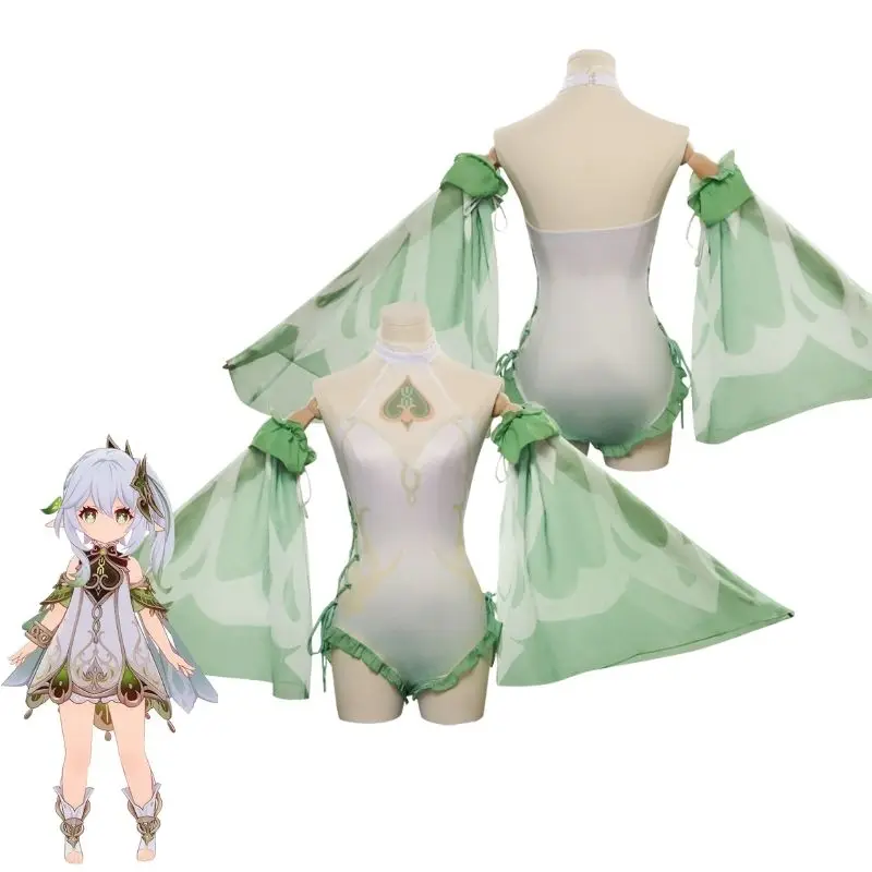 

Костюм для косплея Genshin Impact Naxida, сексуальное бикини, женский купальник, наряд для Хэллоуина, яркий костюм для женщин