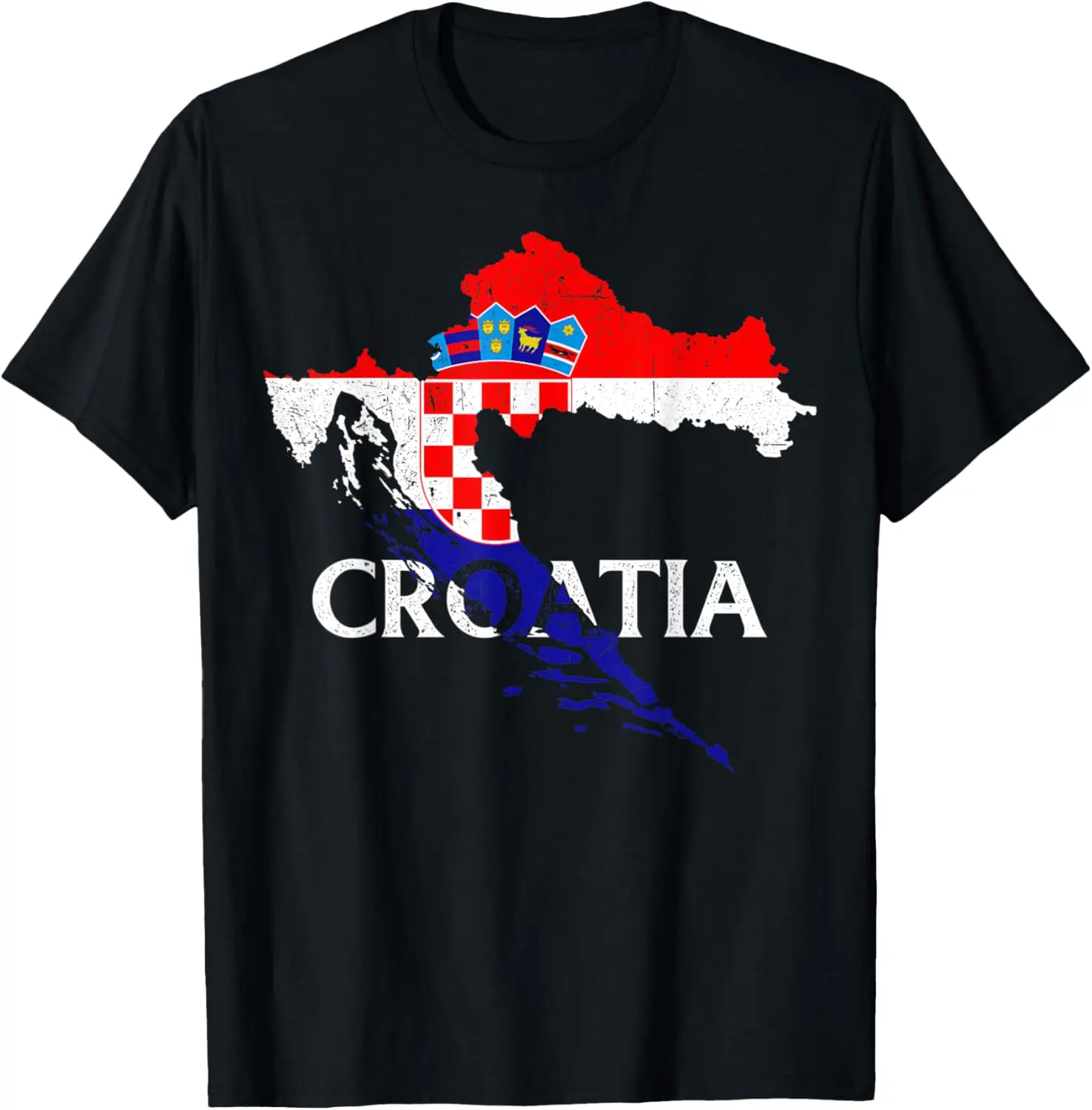 Карта Хорватии Флаг страны Гордый Хорватит Патриотическая футболка