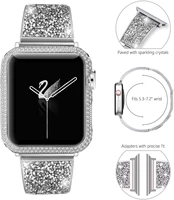 luxury brand diamond vogue for apple watch 40mm 44mm 41mm 45mm women bracelet watch band for iwatch series 7 6 se 5 4 3 2