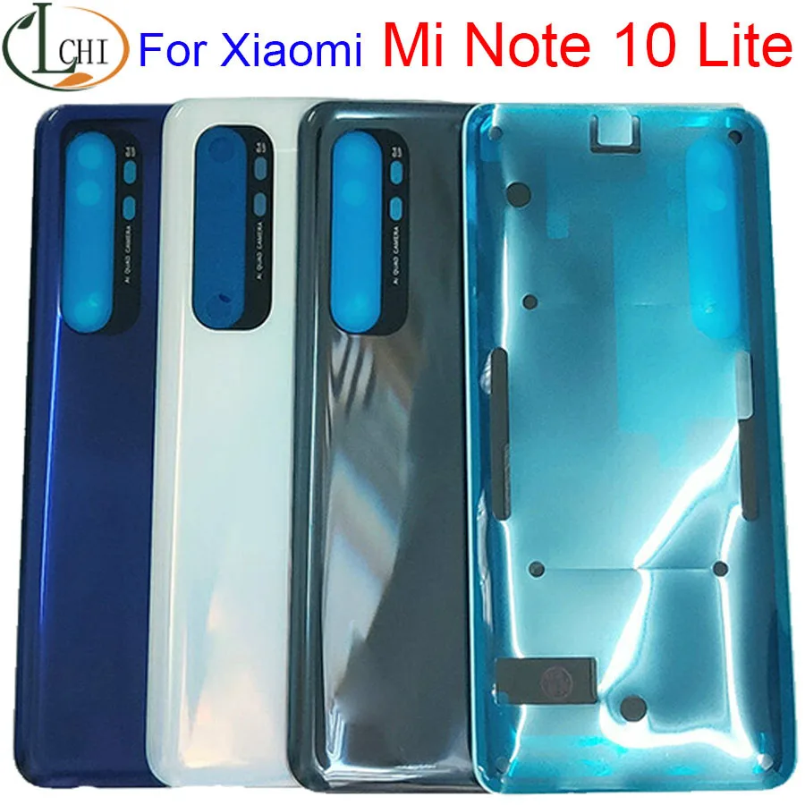 

New Cover 6.47"For Xiaomi Mi Note 10 Lite Battery Cover Rear Glass Door Housing M2002F4LG Mi Note10 Lite Back Battery Cover