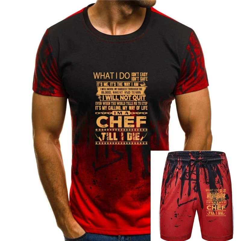

Chef till i die chef job wasted youth swag trendy Tumblr hipster Retro vintage printed Mens Unisex tee T-shirt tops black