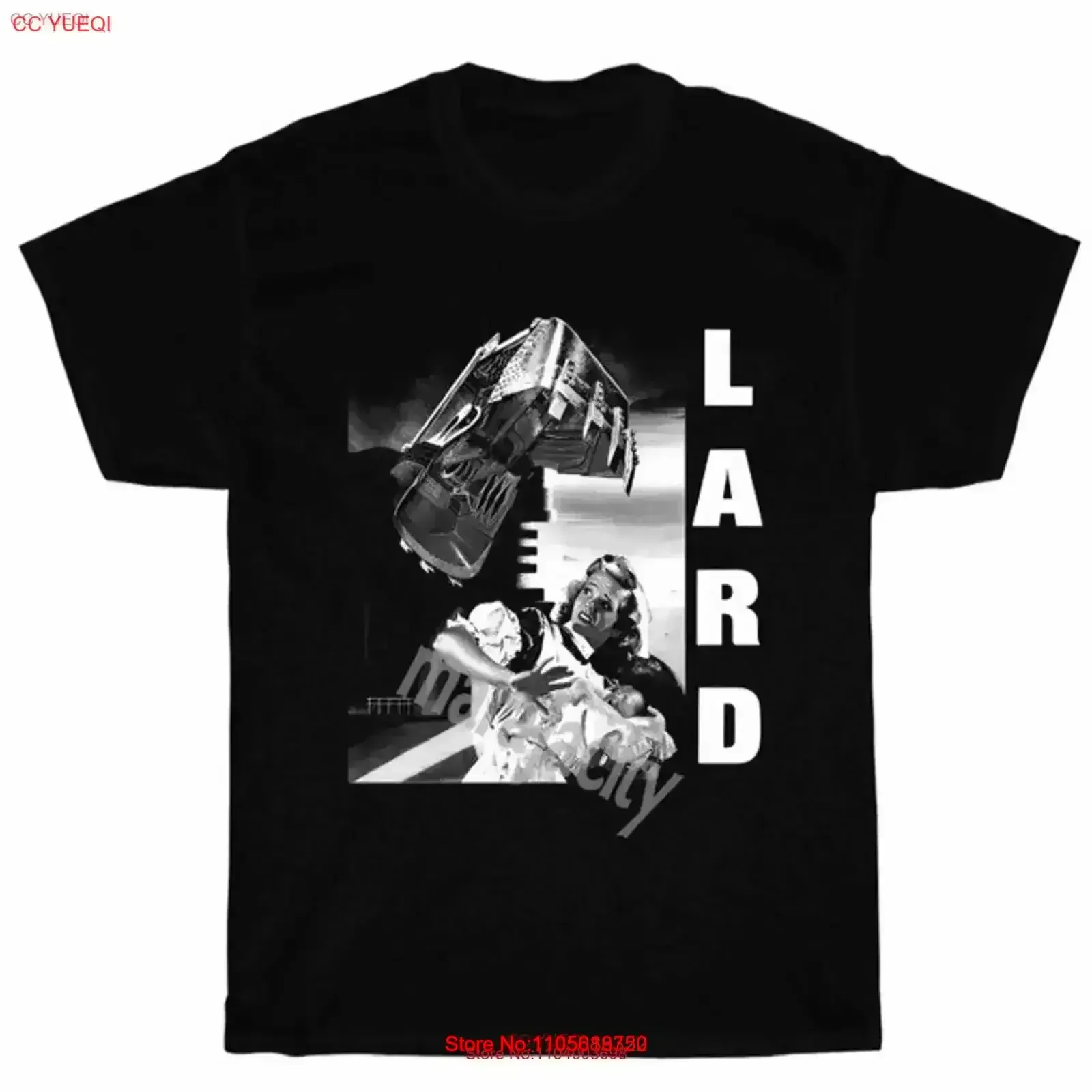 Фото Винтажная футболка Lard с эффектом потертости, мужская, для повседневной носки, дышащая, эластичная, мягкая, модная, удобная, в стиле стритвир №1