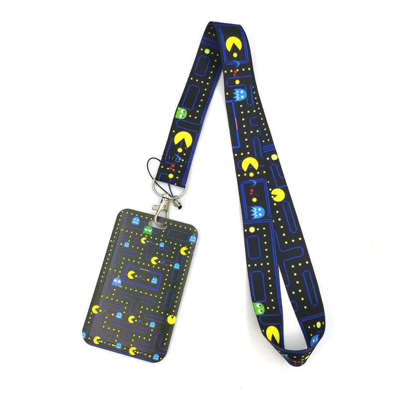 

Cartoon Game Creative Lanyard Card Holder Student Hanging Neck Phone Lanyard Badge Subway Access Card Holder Accessories