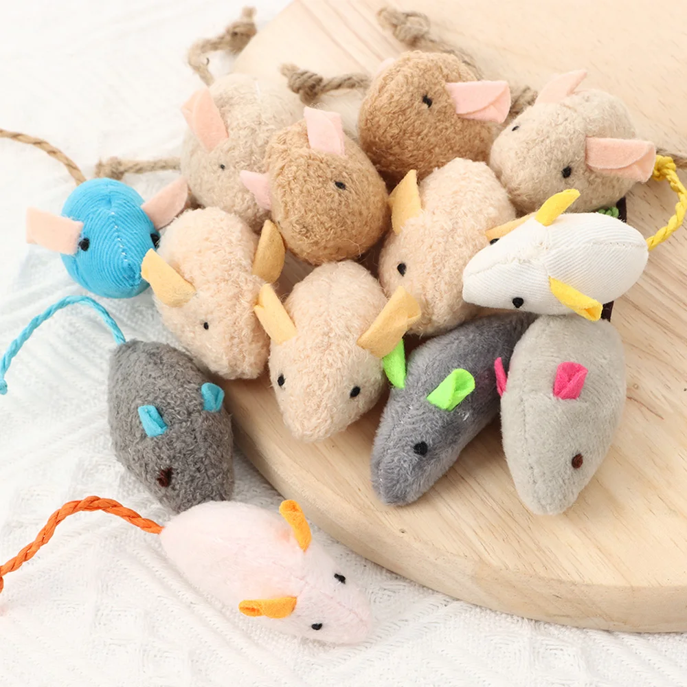 

Colorful Funny Cats Interactive Toy Plush False Mouse Pet Cat Toy Kitten Playing Pet Training Supplies Interactive Tool