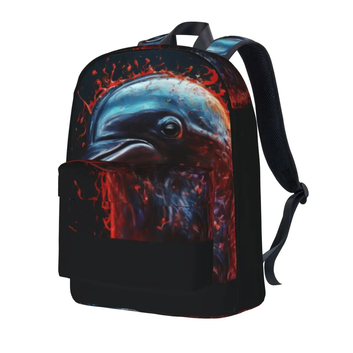 

Dolphin Backpack Fantastic Grotesque Youth Polyester College Backpacks Durable Elegant High School Bags Rucksack