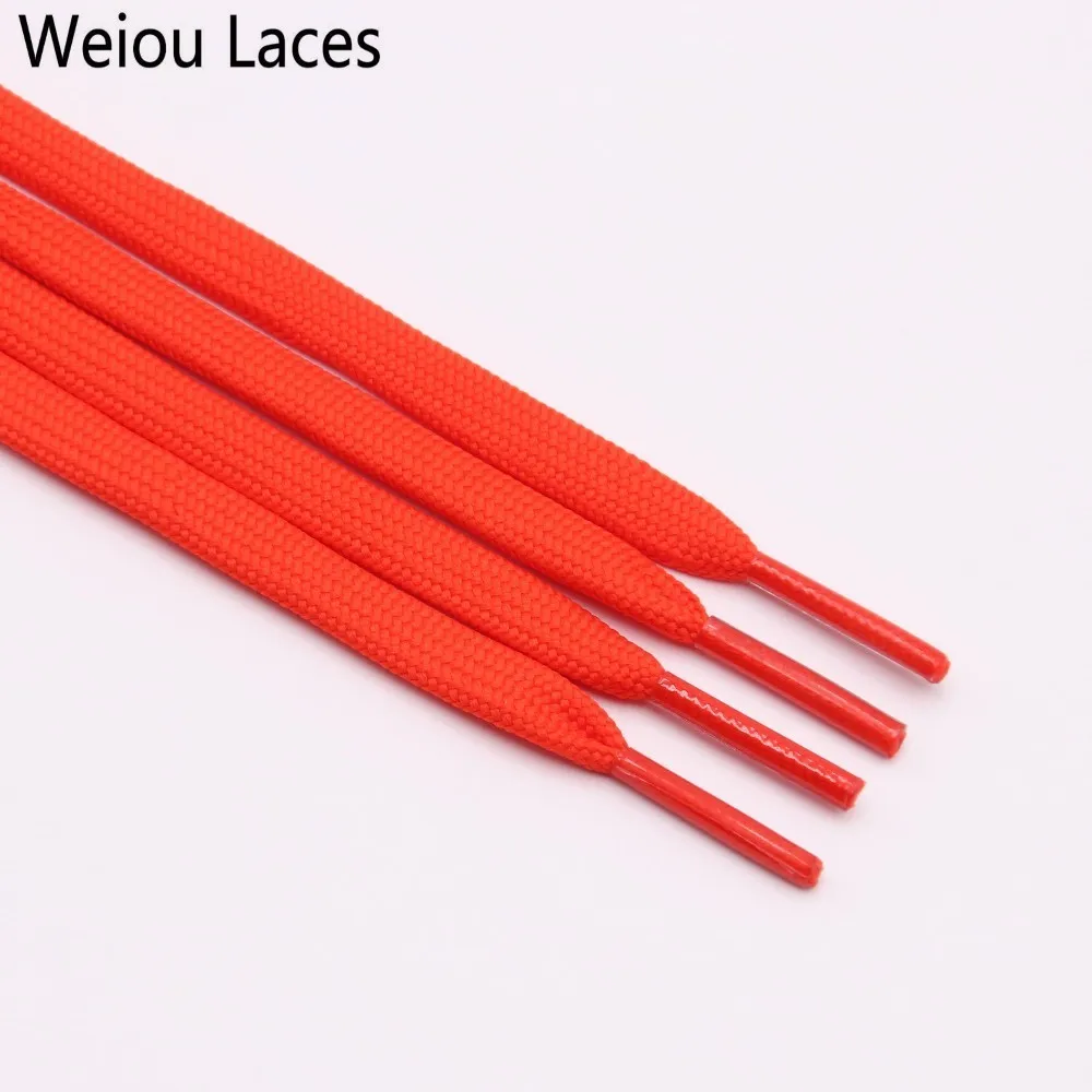 Weiou New 7mm 34 Solid Colors Shoelace A Pair Of Classic Hollow Double Flat Shoelace Woven Laces Sports Casual Bootlaces Lacet