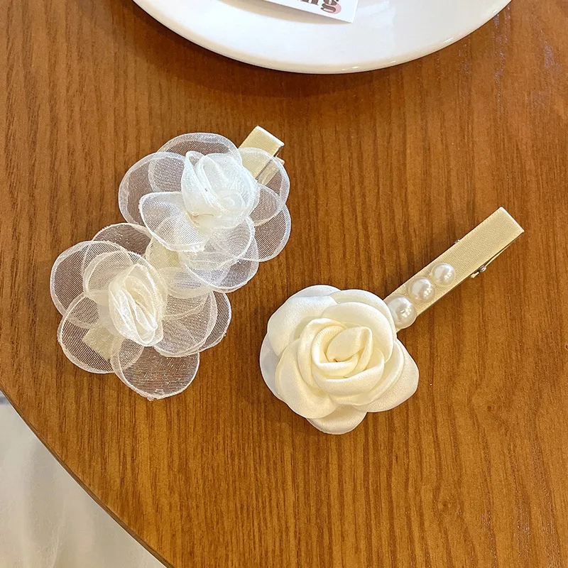

Summer New Elegant White Flower Princess Hairpins Women Girls Hair Clips Pin Barrettes Accessories Hairclip Headwear Headdress