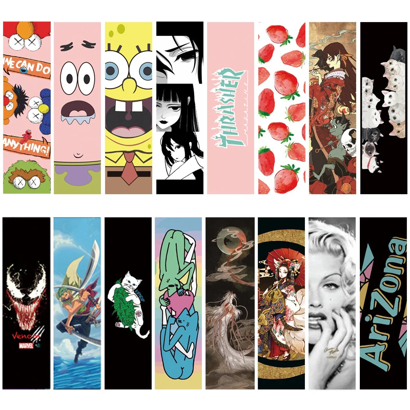 

84x23 см наждачная бумага для скейтборда, абразивная бумага для Лонгборда, электрический скейтборд, водостойкая декоративная наклейка, аксес...