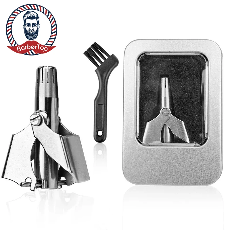 

Portable Stainless Steel Ear And Nose Hair Trimmer Washable Manual Ear Cleaner Men'S High Quality Nose Hair Trimmer