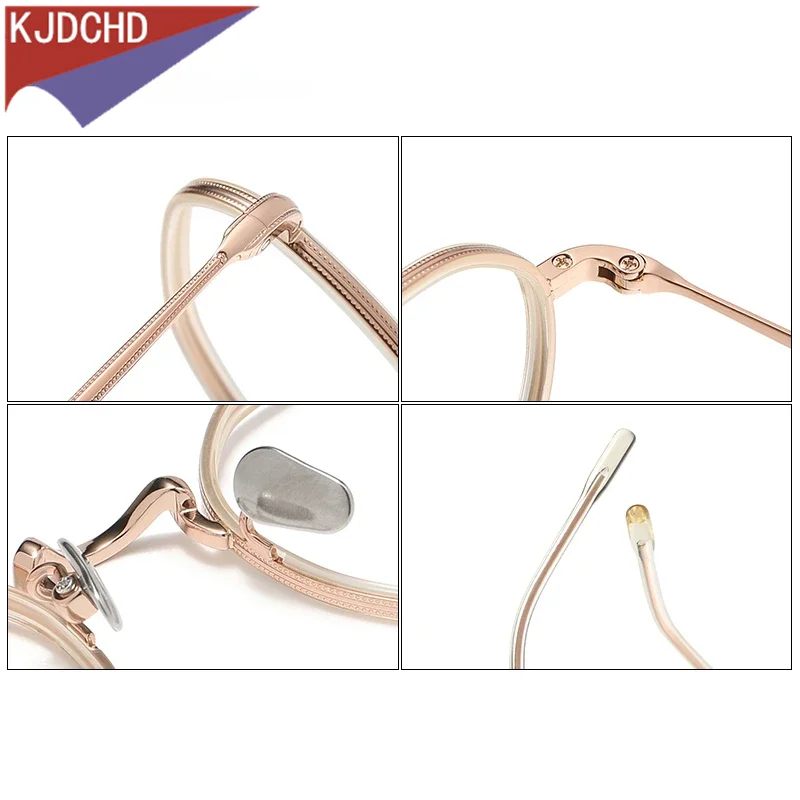 2024 ацетатная титановая оправа для очков мужчин и женщин винтажные круглые