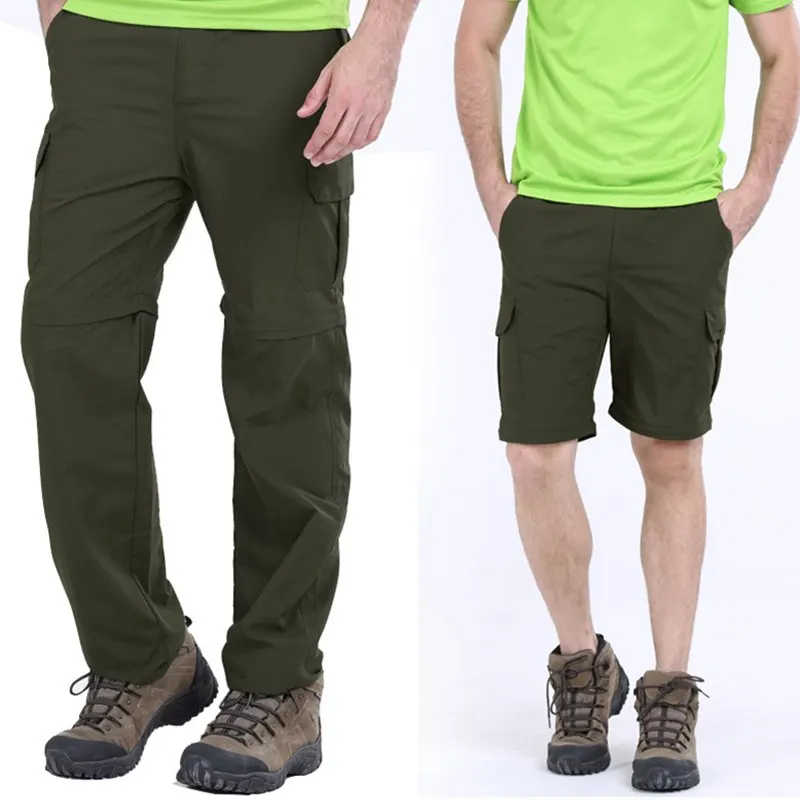 

Мужские быстросохнущие съемные Походные штаны для активного отдыха, эластичные дышащие шорты для спорта, кемпинга, рыбалки