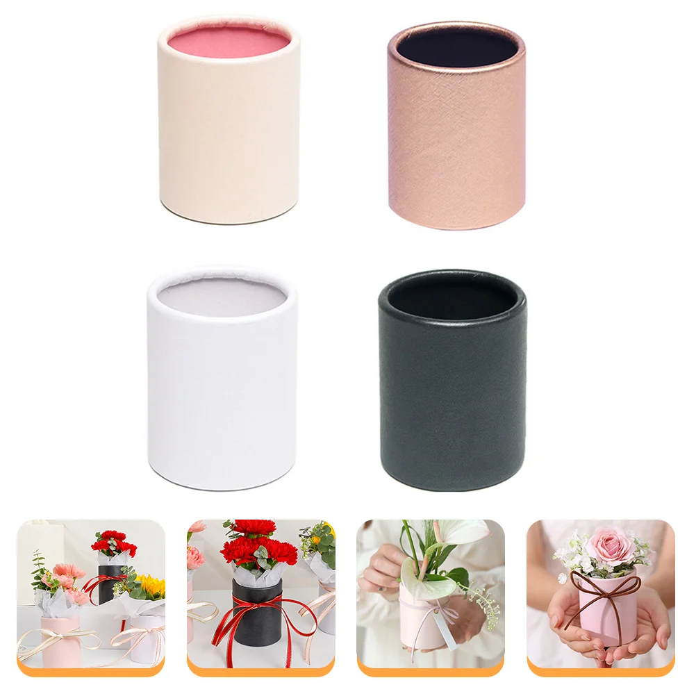

Box Flower Boxes Gift Round Flowers Paper Packaging Cylinder Circle Arrangements Cardboard Florist Empty Arrangement Cylindrical