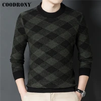 coodrony brand 100 merino wool solid color o neck sweater men clothing autumn winer new arrival thick warm pullover homme z3027
