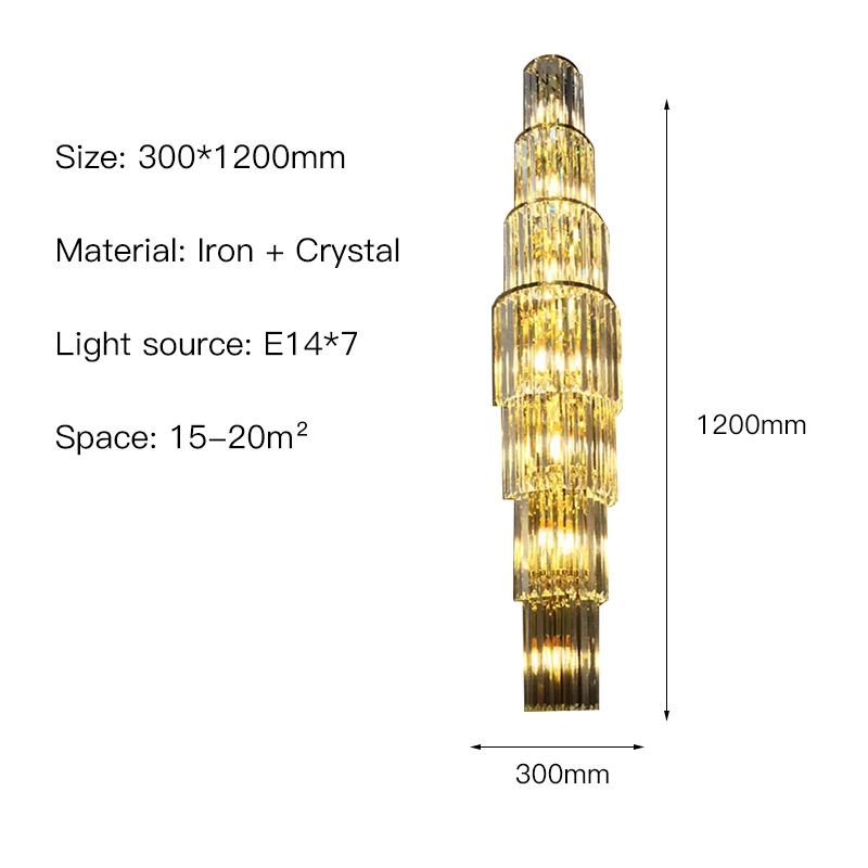 

Artpad золотая настенная лампа из нержавеющей стали и кристалла