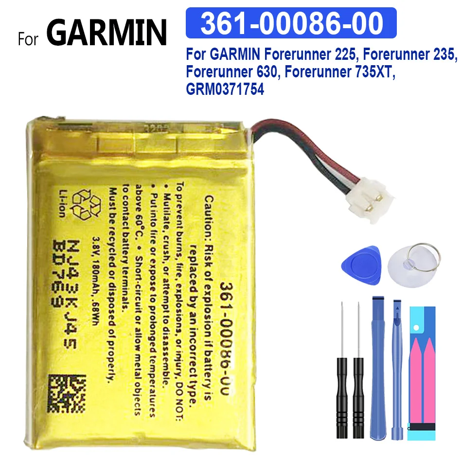 

Mobile Phone Battery 361-00086-00 180mAh For GARMIN Forerunner 225, Forerunner 235, Forerunner 630, Forerunner 735XT, GRM037175
