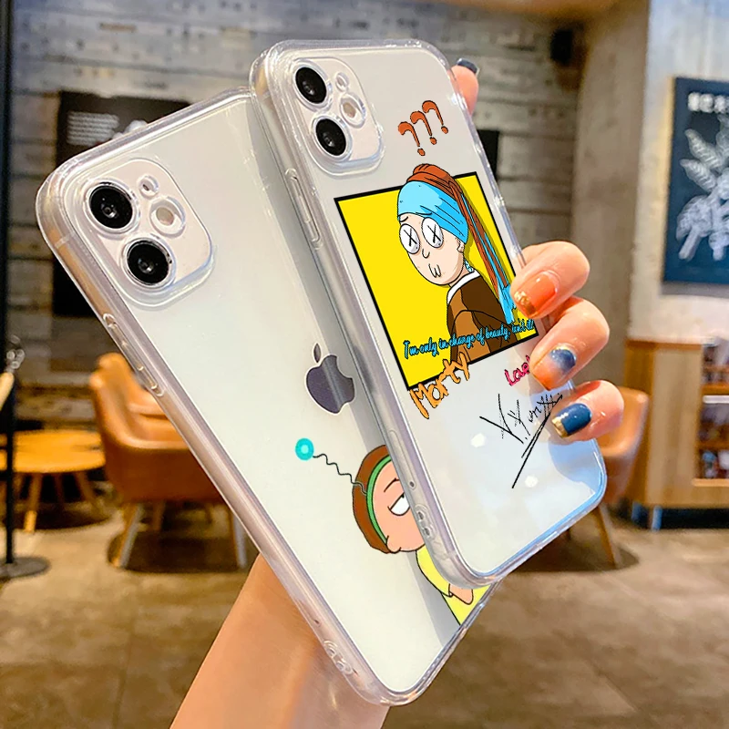

Rick and Morty Cartoon Phone Case For IPhone 11 13 Pro MAX 8 Plus 7 8 6 6S XS XR XS Max 12 Pro Game console Silicone Case Gift