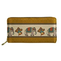elephant pattern new style wallet aesthetics practical long money bag women girl zipper%c2%a0necessity credit card holder