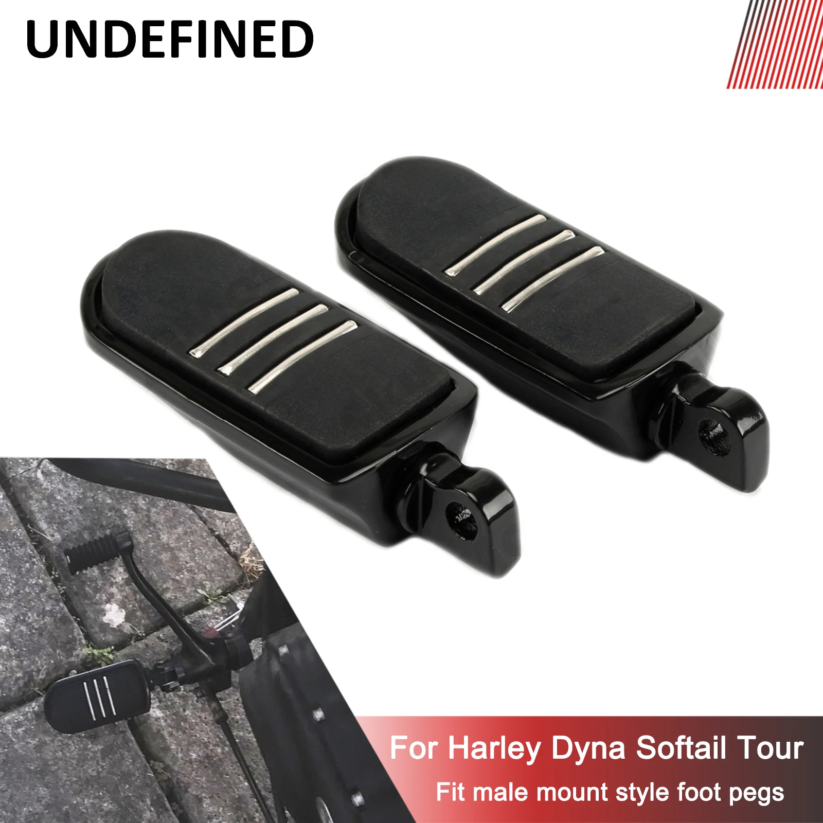 

Motorcycle Foot Pegs Streamliner Footrest Pedal For Harley Touring Street Glide Sportster 883 1200 Softail Fatboy Dyna Road King